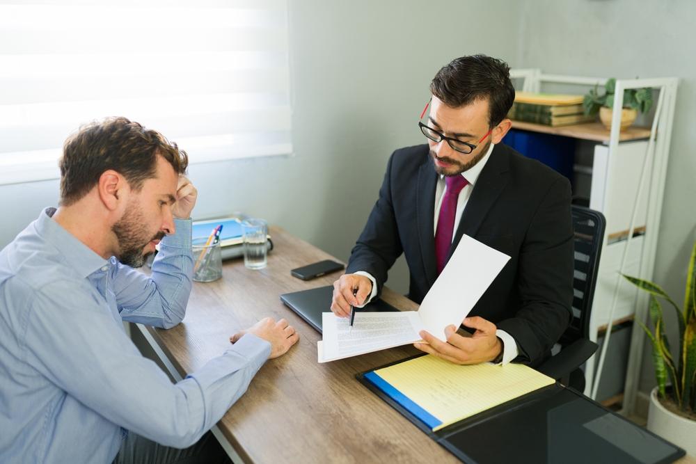 A lawyer meets with a man and explains how long he has to transfer property after death. 